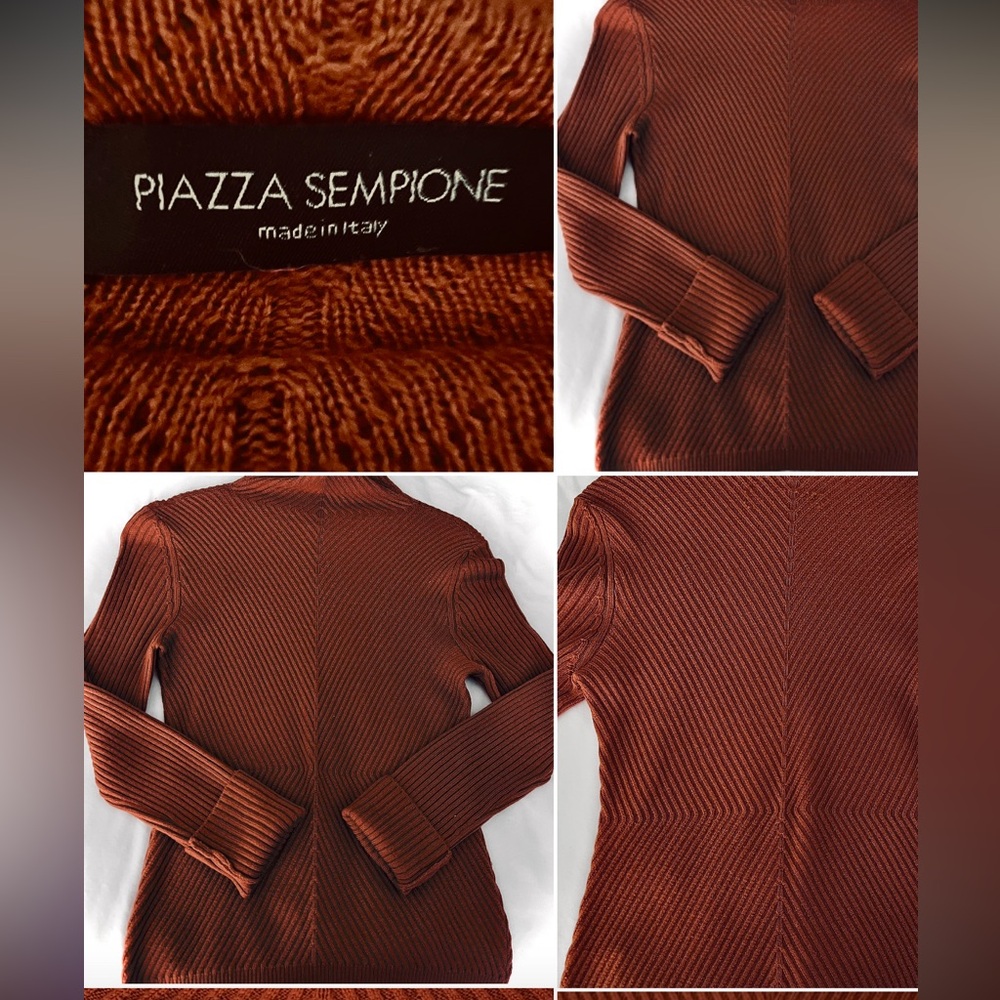 Piazza Sempione IT40/Terracotta 100%🧶 Sweater excellent/fitted /semi-turtleneck